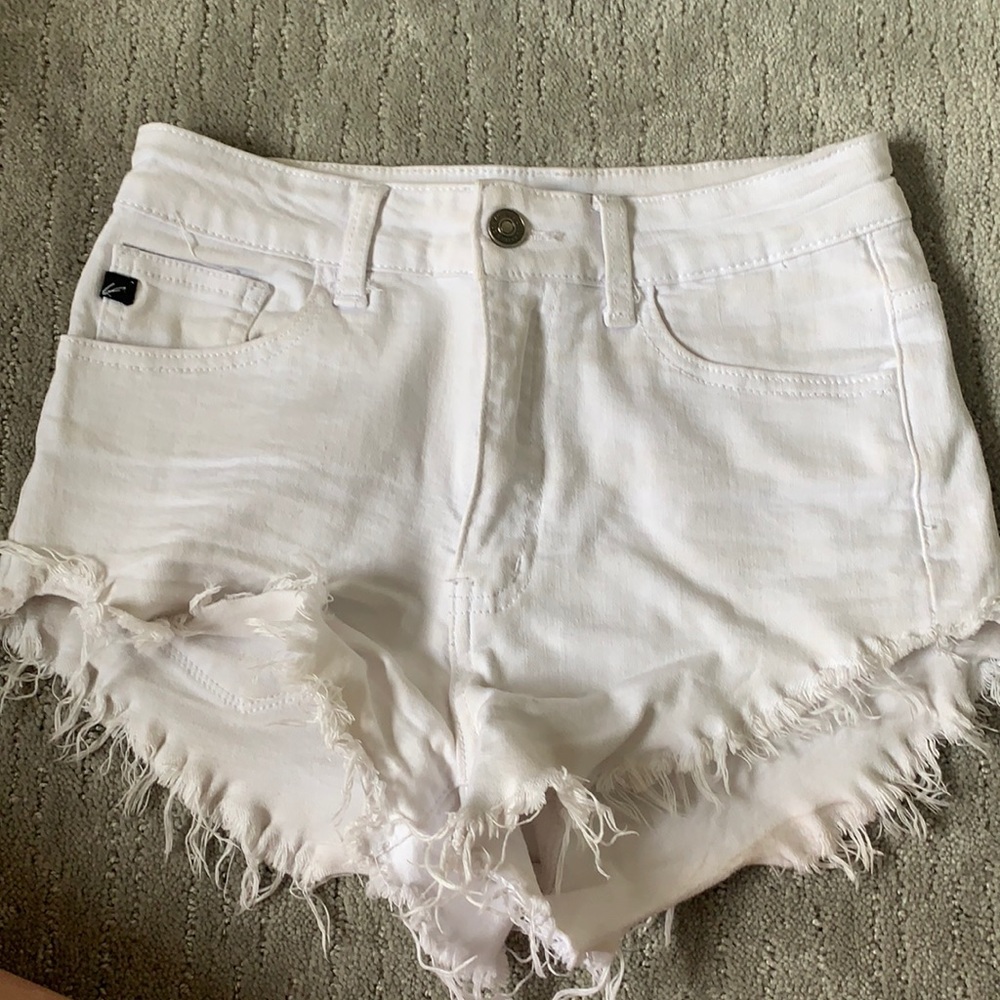 white jean shorts